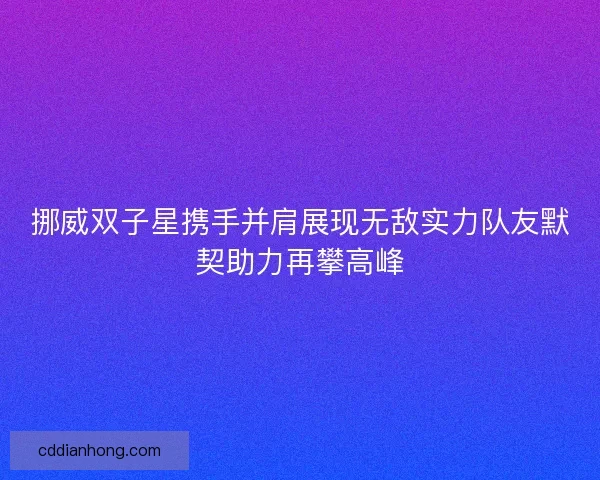 挪威双子星携手并肩展现无敌实力队友默契助力再攀高峰